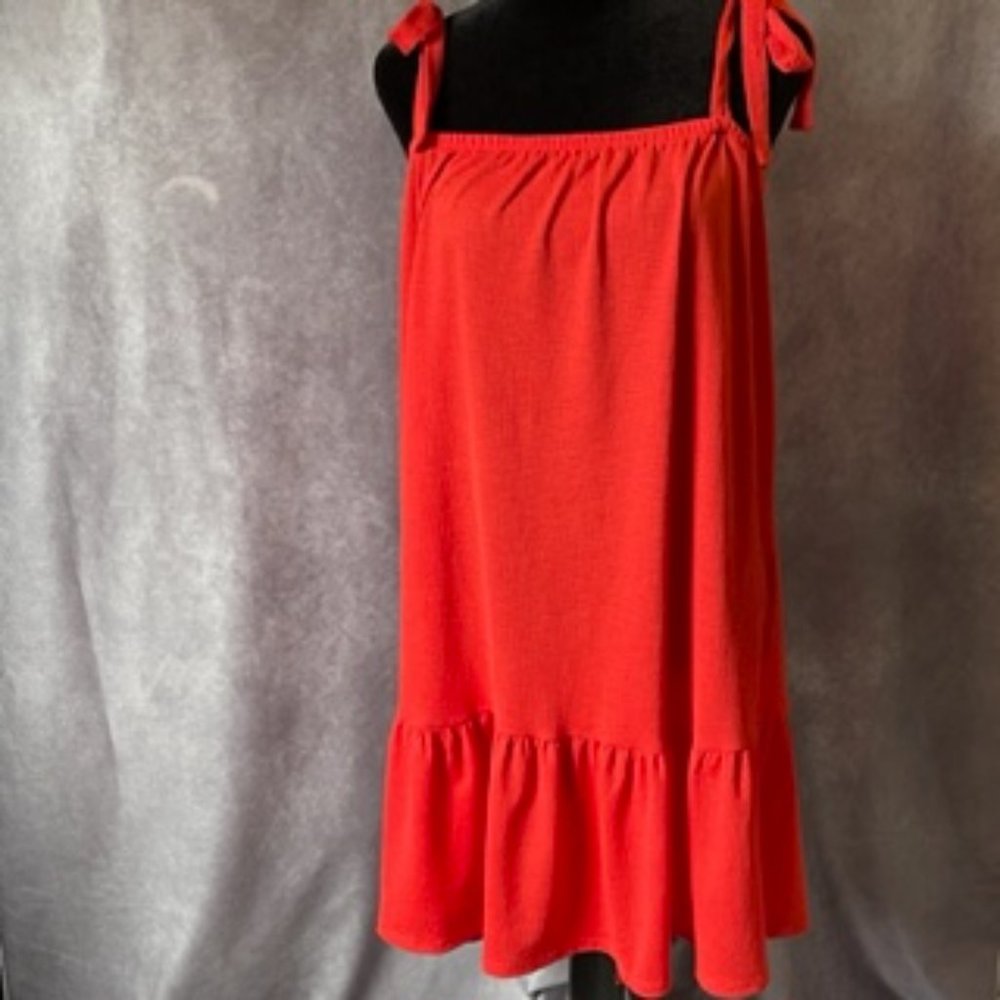 Green Envelope Orange Bathing Suit Cover Up Dress Size S